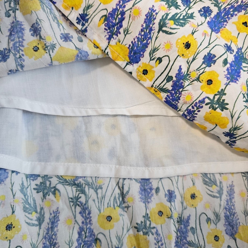 Hyacinth House XL Nicole‎ Floral Maxi Dress Puff Sleeve Open Back Tuckernuck - Picture 7 of 11